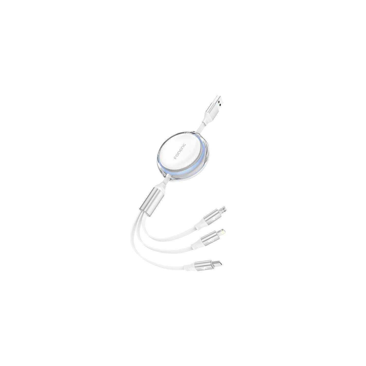 Foneng X113 3-in-1 Cable 1.1M White