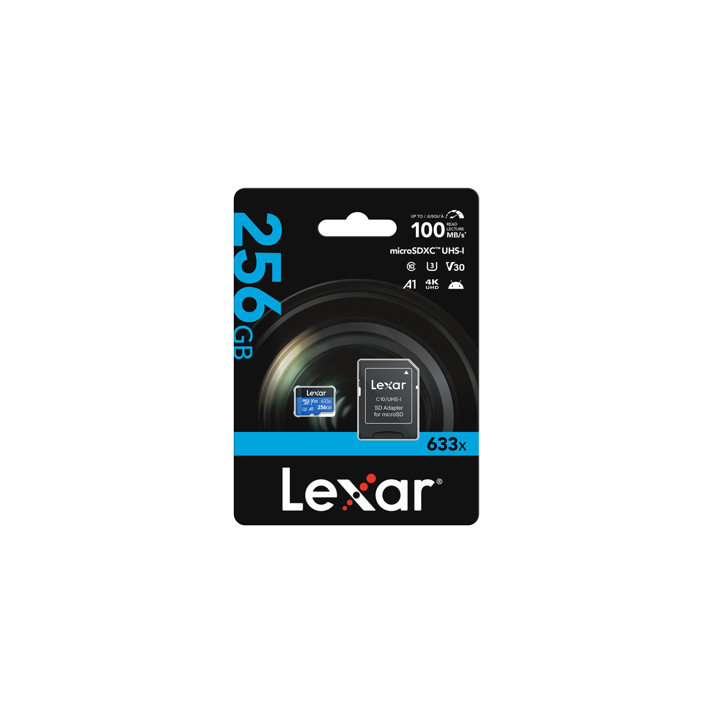 Lexar High-Performance 633x microSDXC 256GB memory card + SD adapter