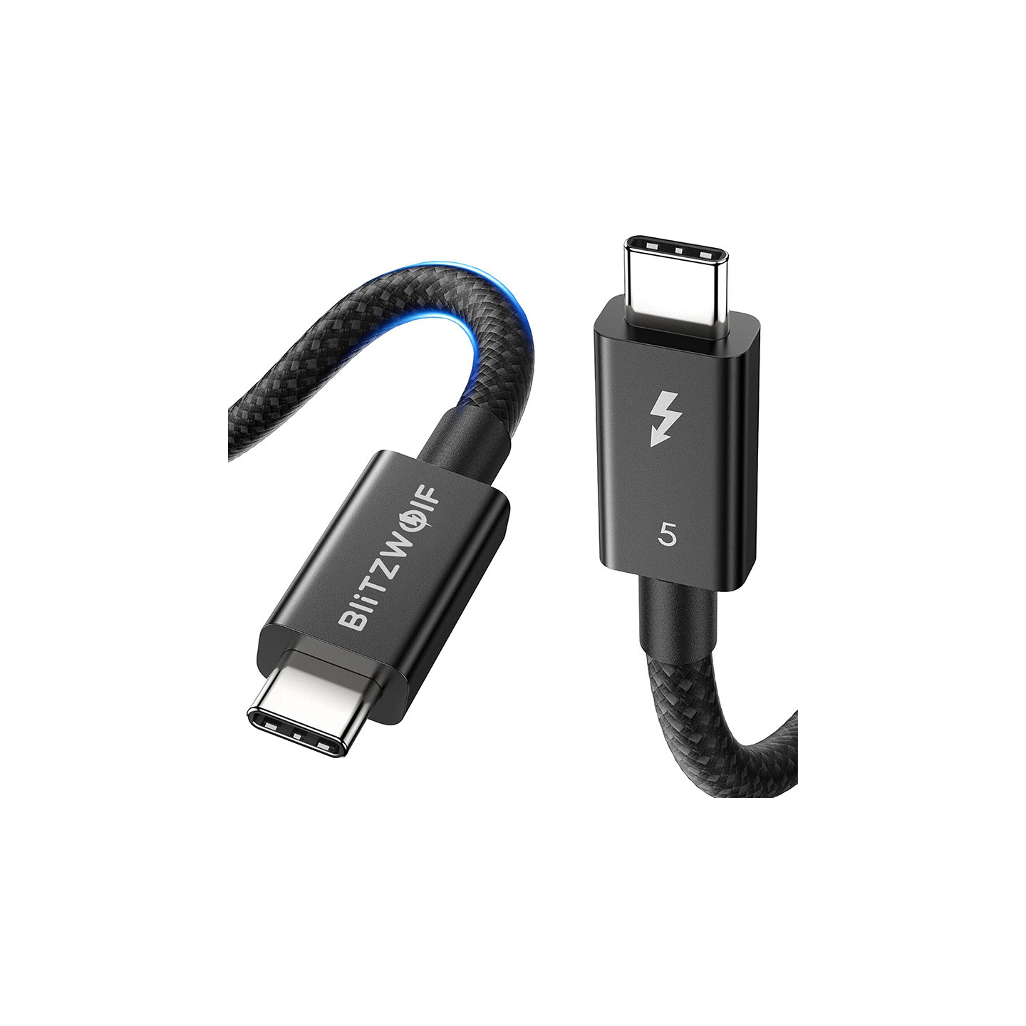 BlitzWolf BW-HDC8 240W USB-C to USB-C cable, 1.5m (black)