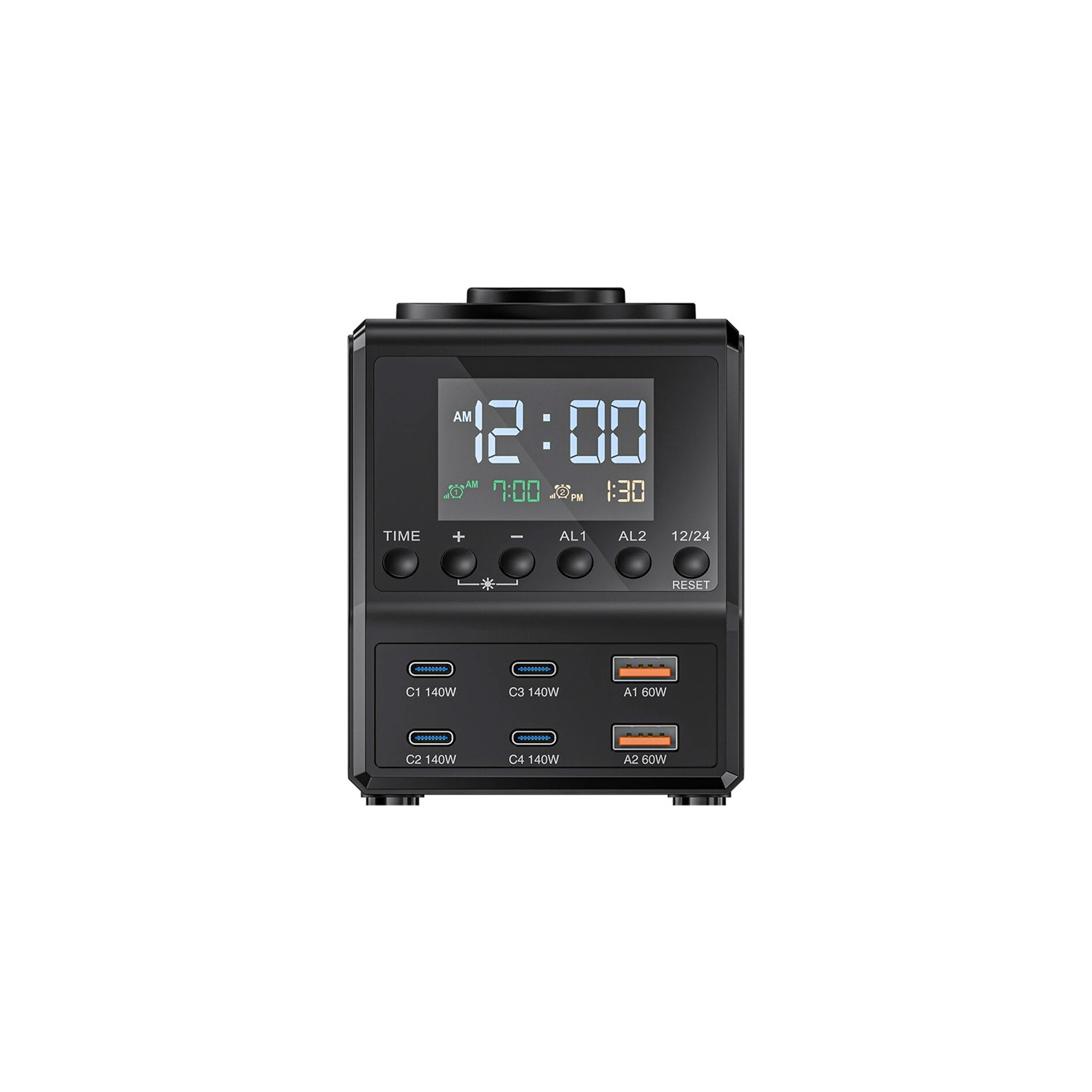 Blitzwolf BW-FW10 alarm clock with charger 2xUSB-A, 4xUSB-C, 240W