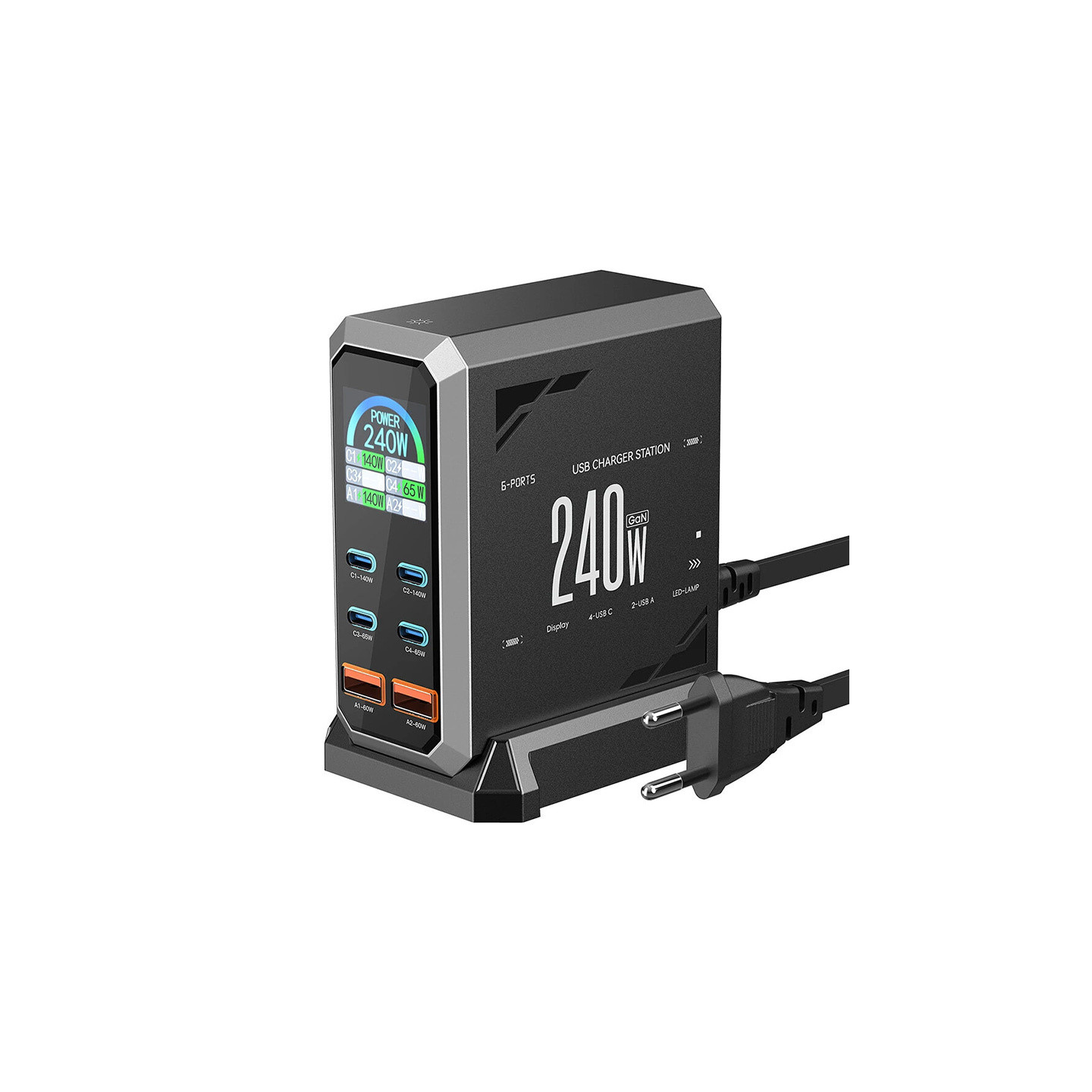 Blitzwolf BW-S31 2xUSB-A, 4xUSB-C, PD, 240W network charger.