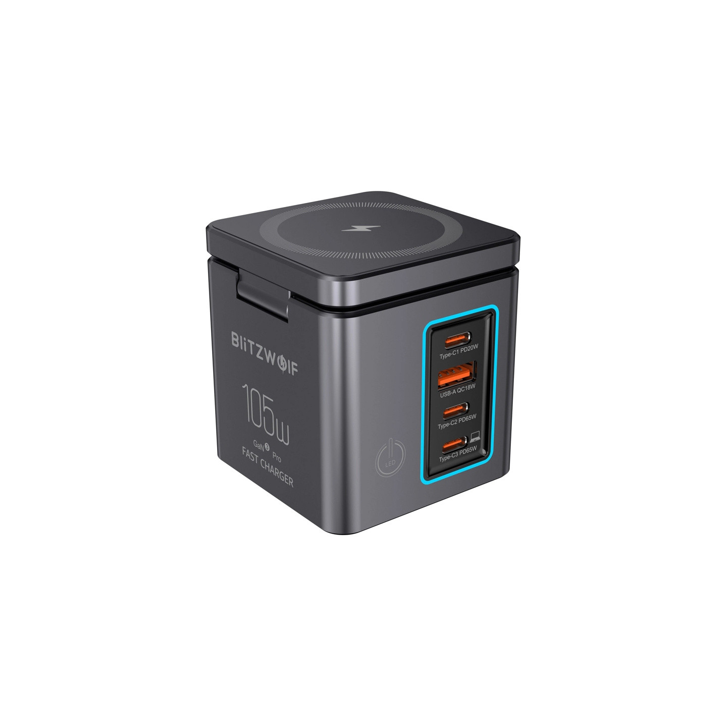Blitzwolf BW-i113 GaN, USB-A, 3xUSB-C, 105W mains charger