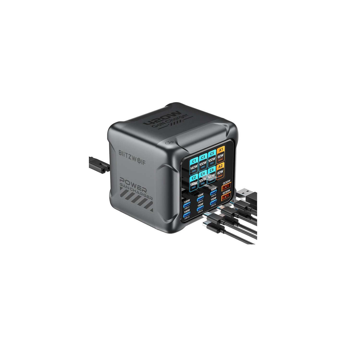 Blitzwolf BW-S33 420W Charger, 8 Ports