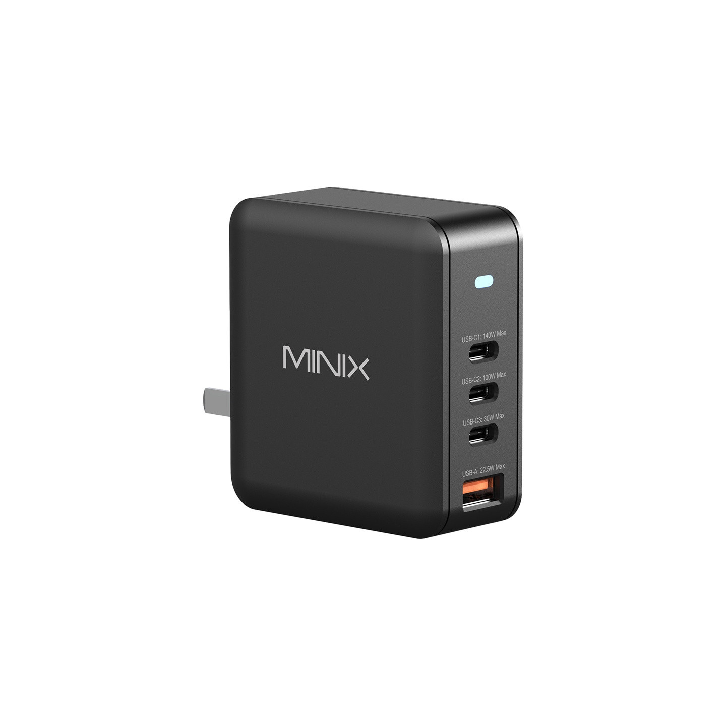 Minix P165 GaN Wall Charger with 3x USB-C and 1x USB-A Ports