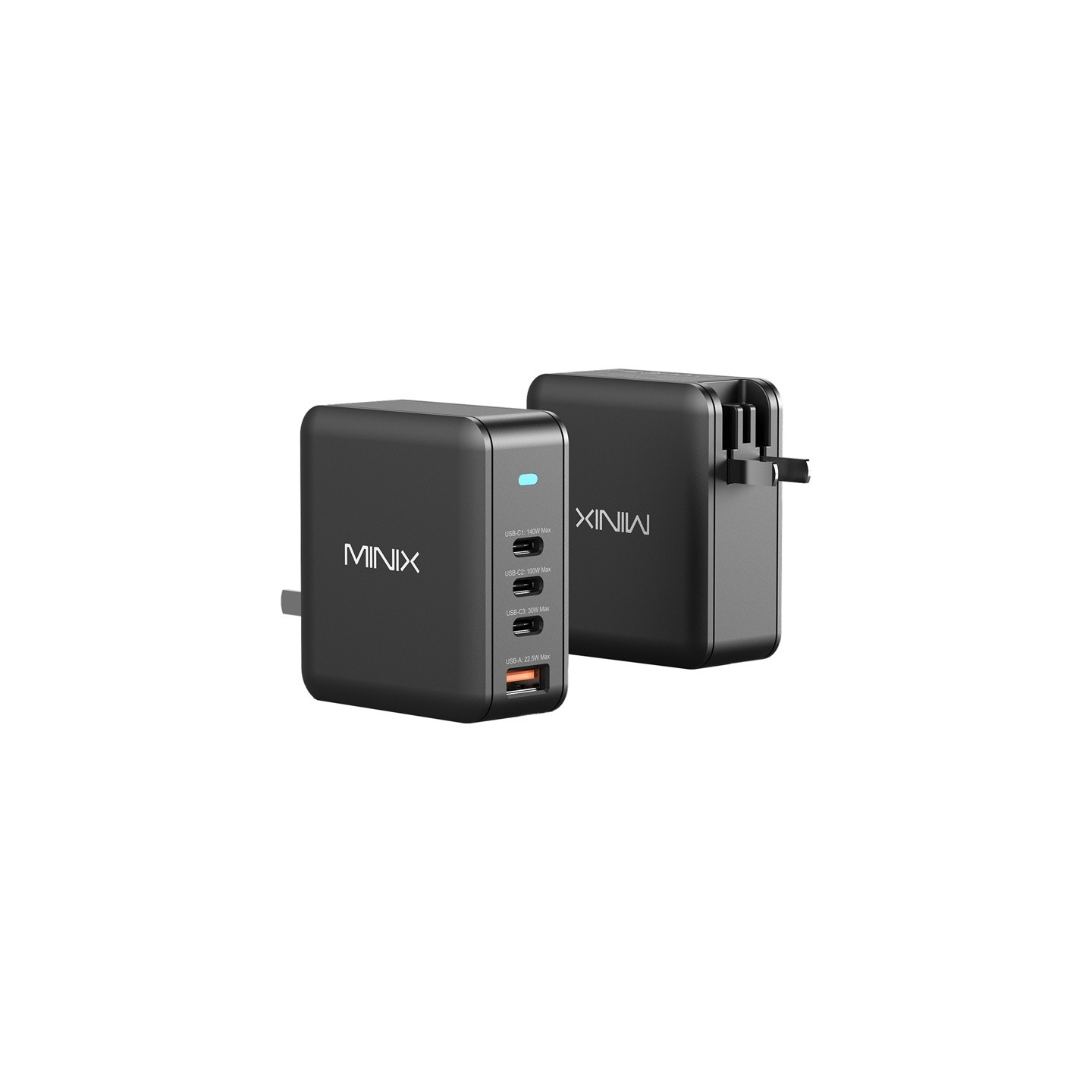 Minix P165 GaN Wall Charger with 3x USB-C and 1x USB-A Ports
