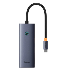 View product 5-in-1 Hub Baseus UltraJoy Series USB-C to HDMI4K@30Hz+3xUSB 3.0+1xPD (grey)