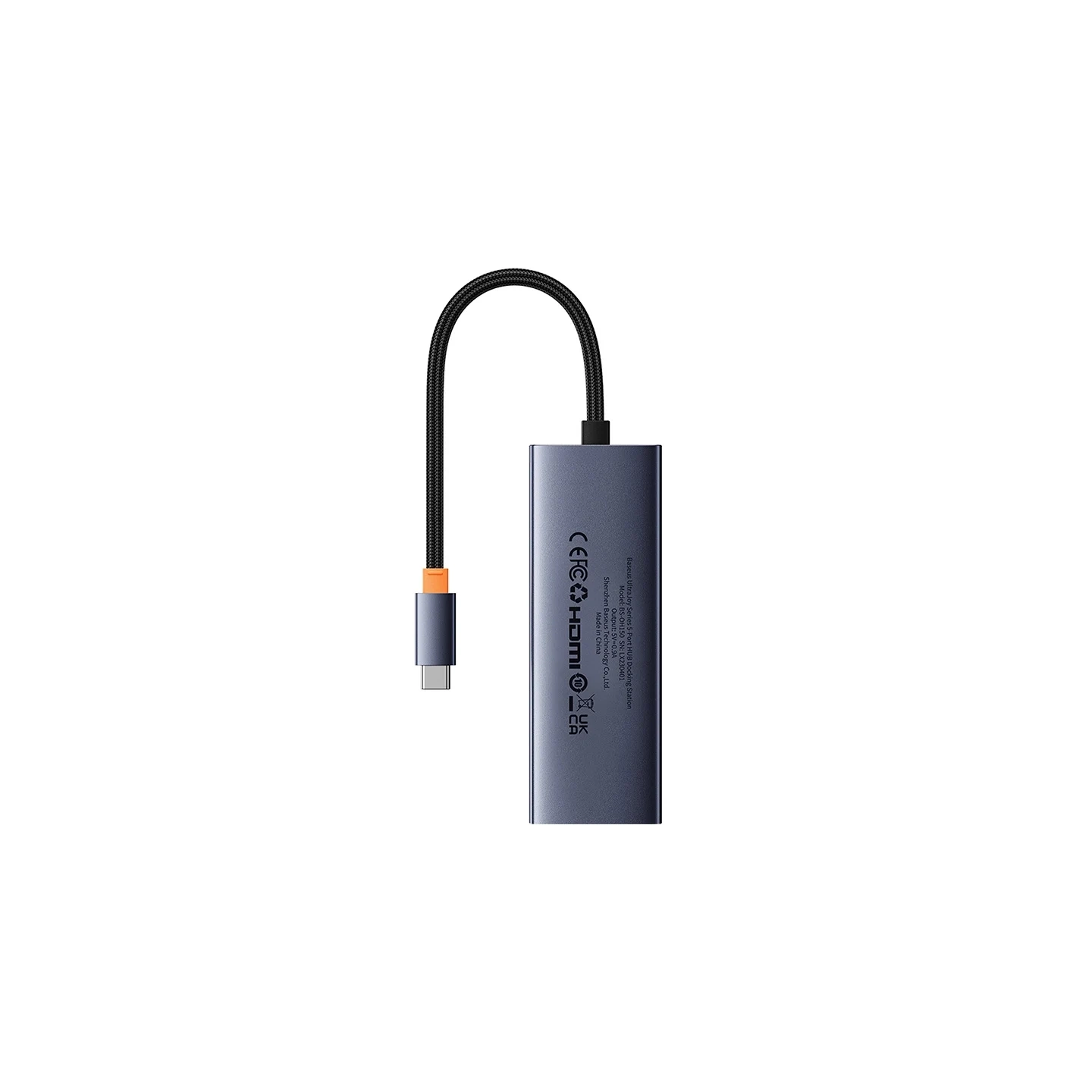 5-in-1 Hub Baseus UltraJoy Series USB-C to HDMI4K@30Hz+3xUSB 3.0+1xPD (grey)