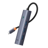 5-in-1 Hub Baseus UltraJoy Series USB-C to HDMI4K@30Hz+3xUSB 3.0+1xPD (grey)