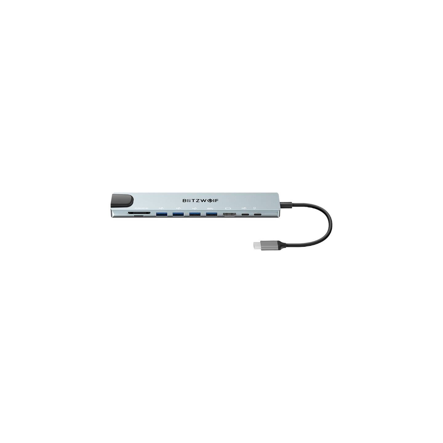 Docking Station Blitzwolf BW-TH5 10in1 USB-C (silver)