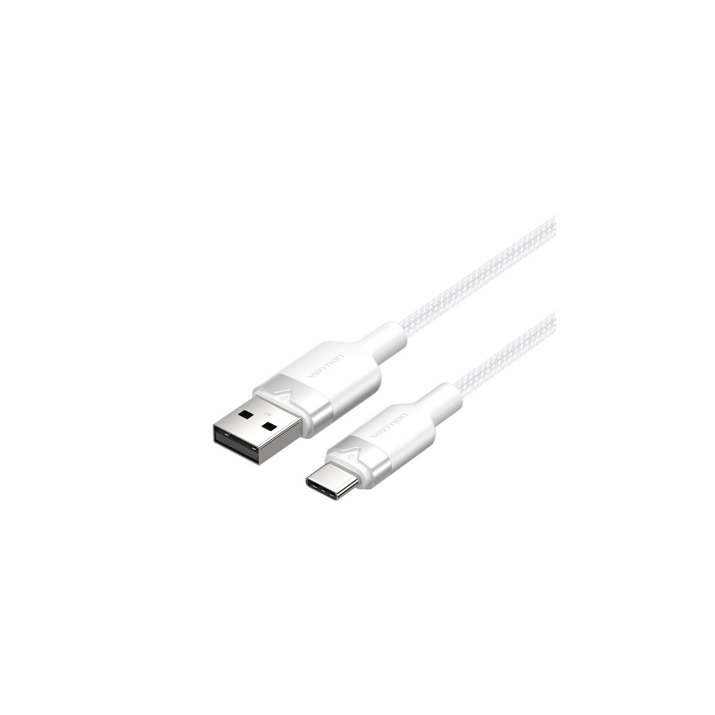 USB 2.0 A to USB-C 3A cable Vention CTNWH 2M (white)