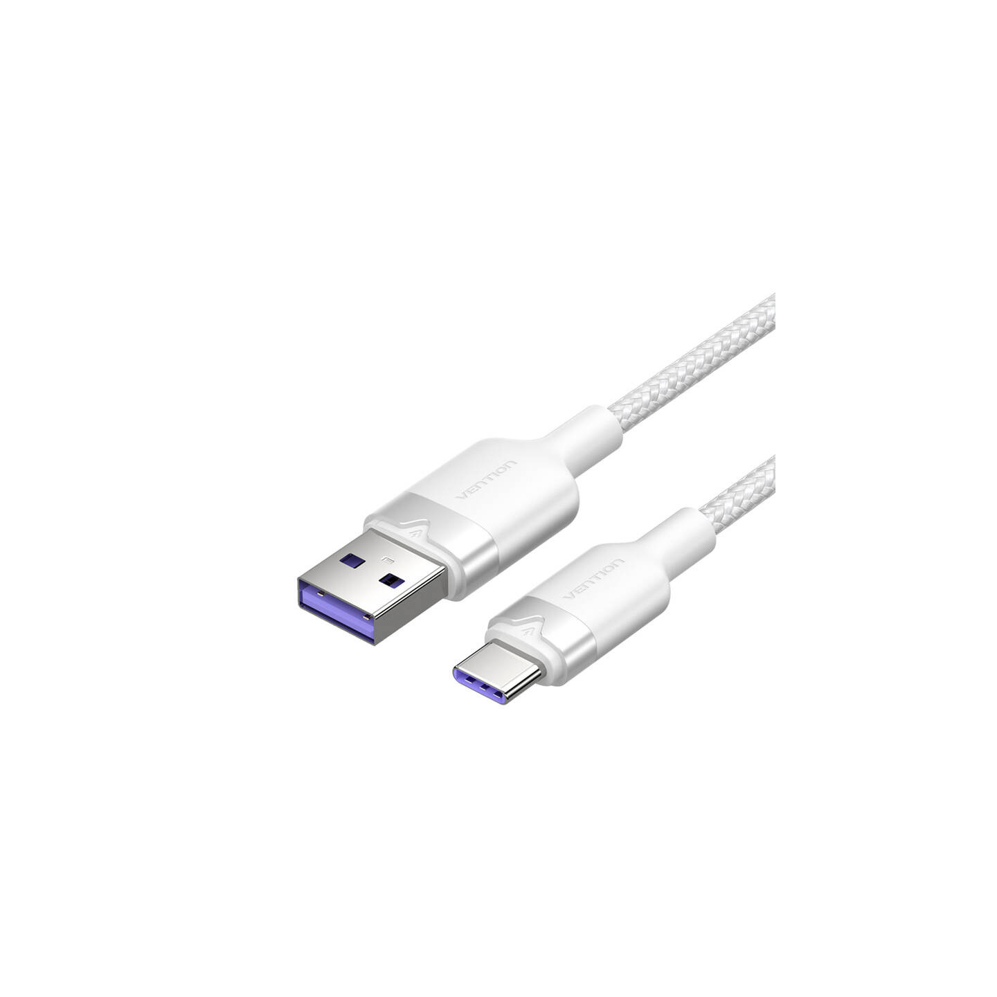 USB 2.0 A to USB-C 6A Vention CTOWF 1M cable (white)