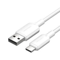 View product USB 2.0 A to USB-C 3A cable Vention CTQWF 1M (white)