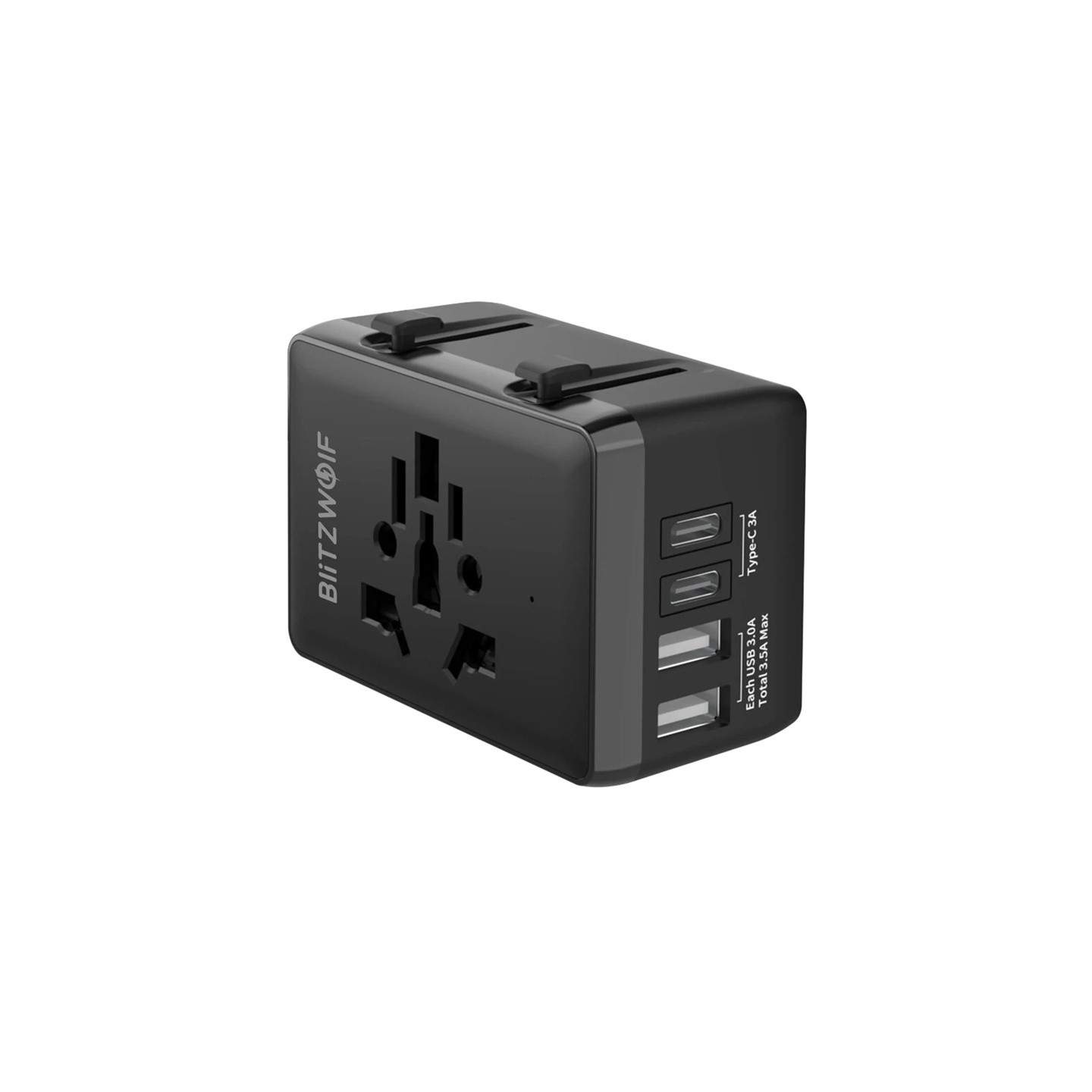 Blitzwolf BW-TA1 4-in-1 Travel Adapter 2xUSB + C + PD 20W