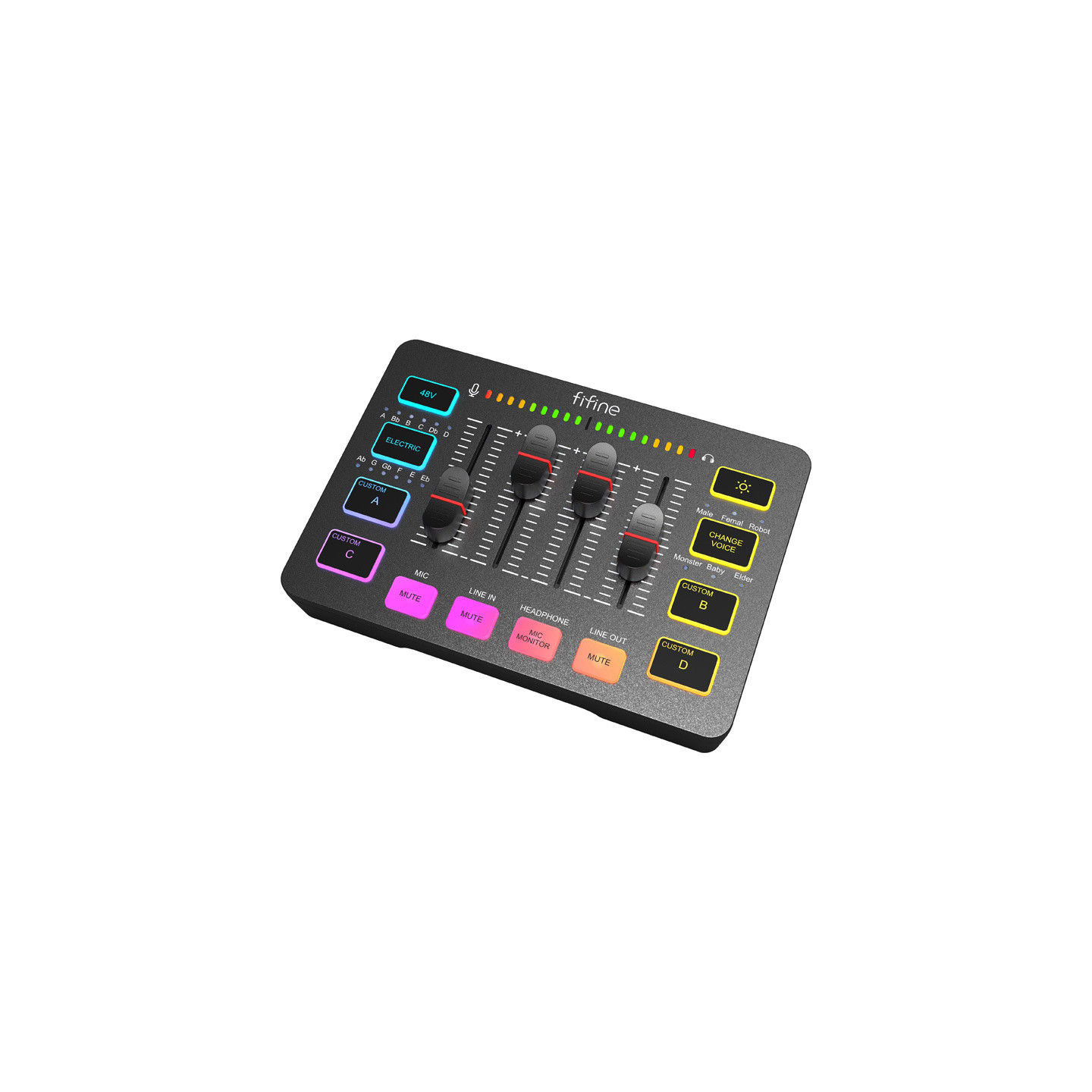 Fifine SC3 audio mixer (black)