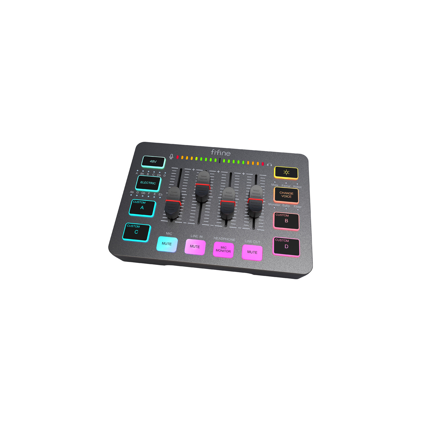 Fifine SC3 audio mixer (black)