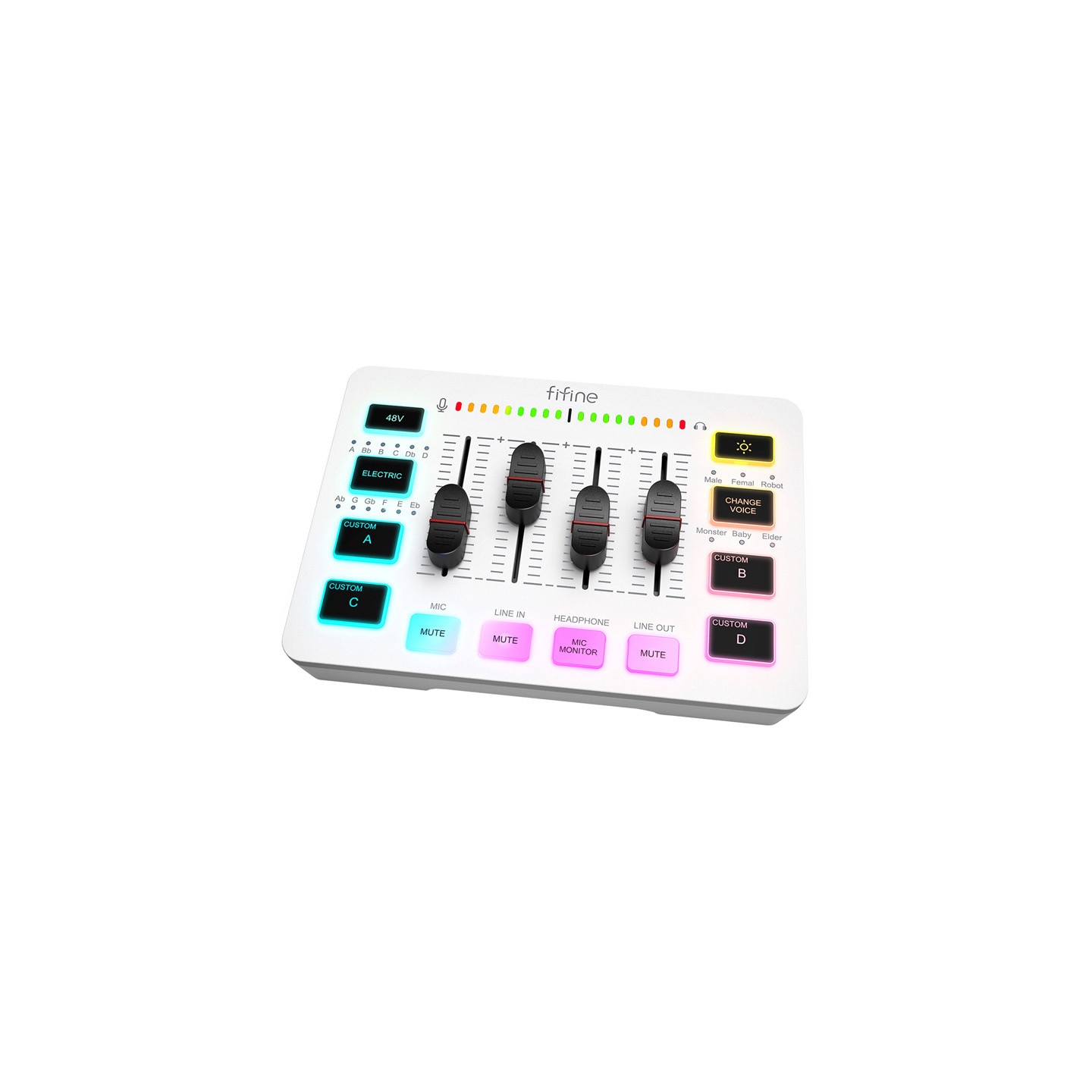 Fifine SC3W audio mixer (white)