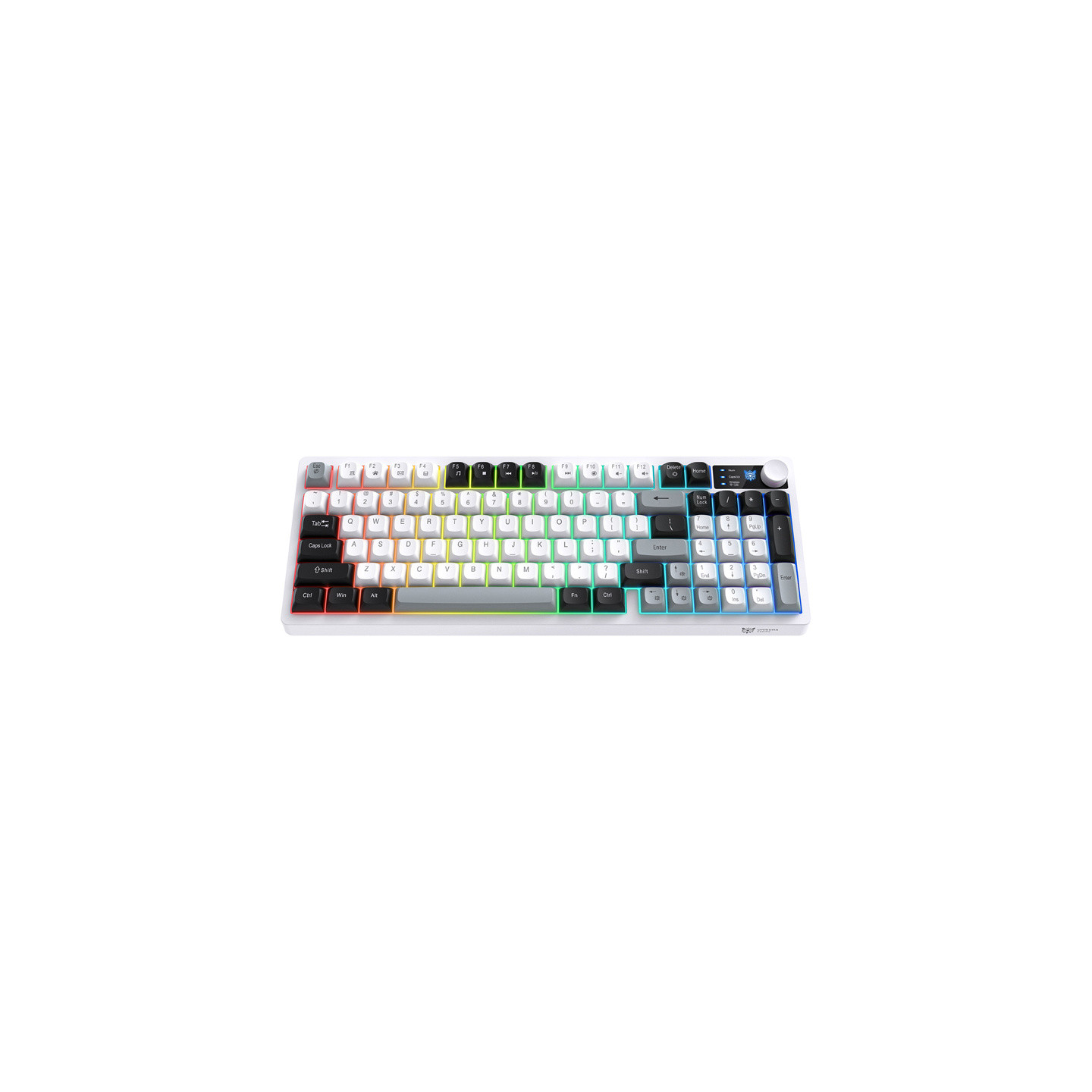 Onikuma MT902 2.4G Gaming Keyboard (Black and White)