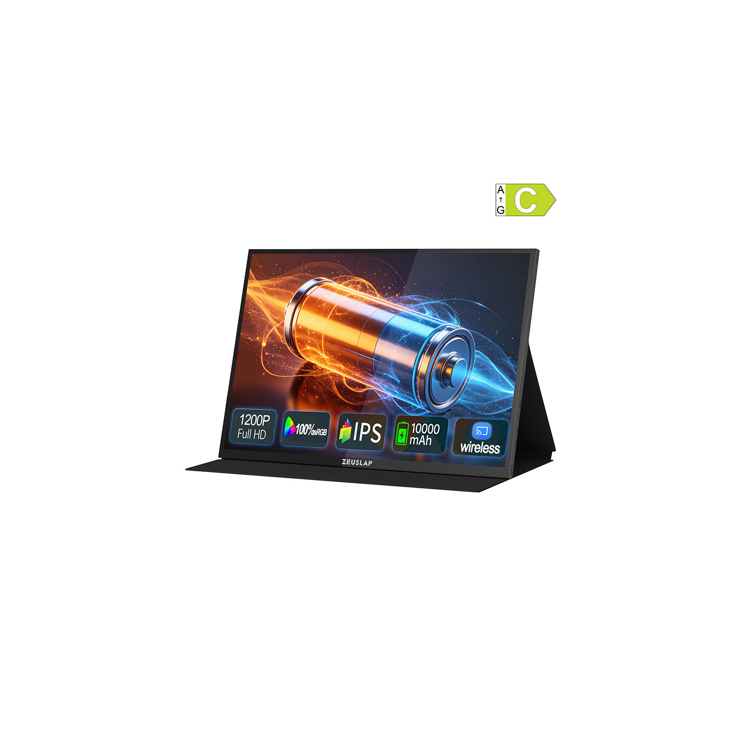 ZEUSLAP P16BT portable monitor with a 16-inch touchscreen