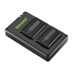 View product Set of 2 Sony replacement batteries and a NEEWER NP-FW50 charger