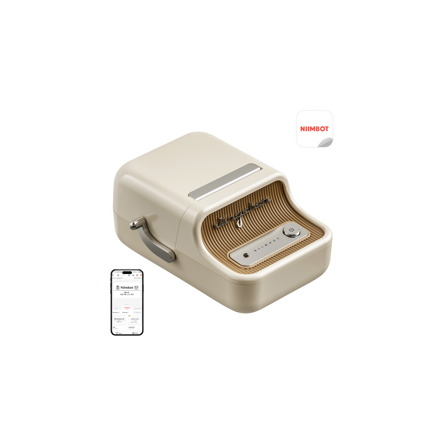 Niimbot B21 Pro Portable Label Printer (cream)