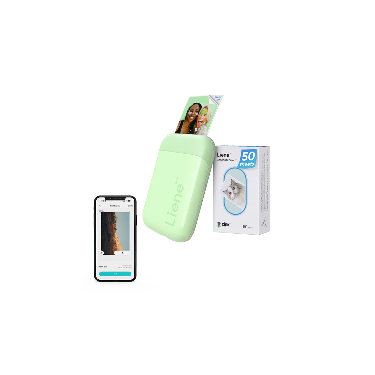 Liene Pearl 2x3" Portable Photo Printer (Green)