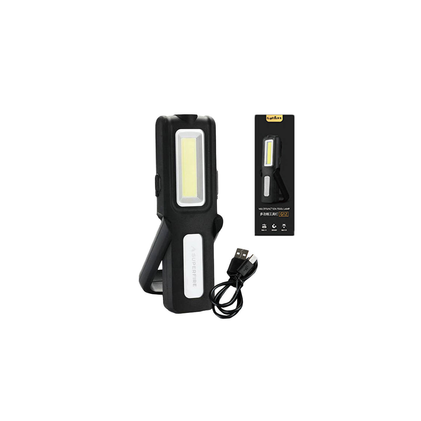 Workshop flashlight Superfire G12, 566lm, USB