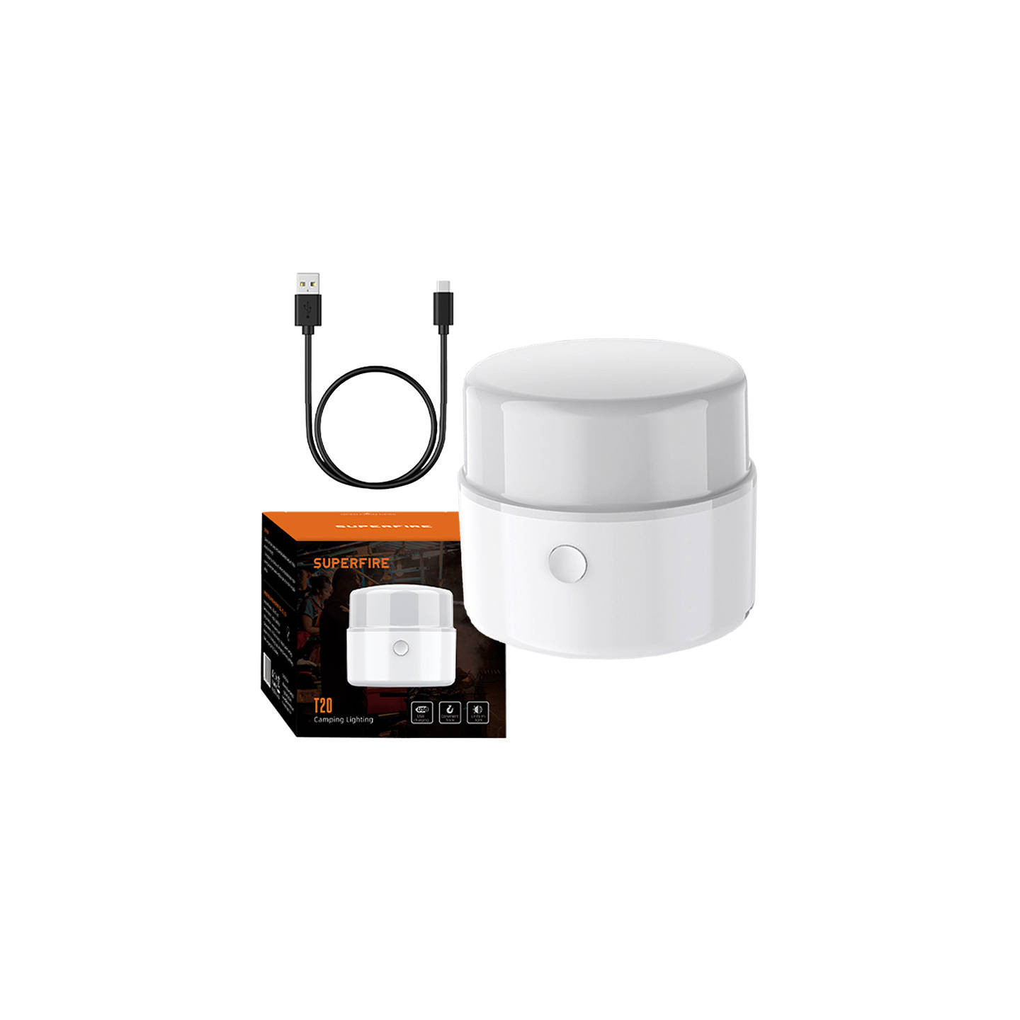 Camping lamp Superfire T20, 180lm, USB