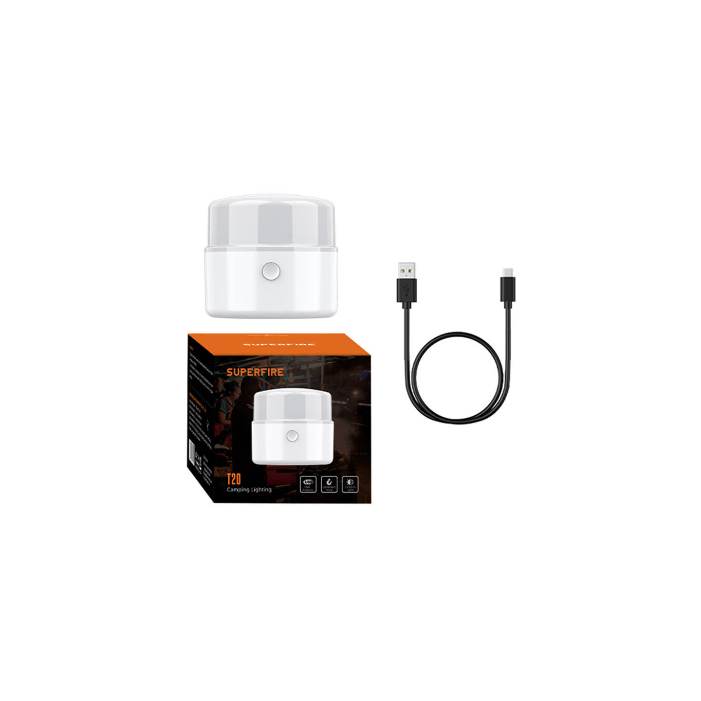 Camping lamp Superfire T20, 180lm, USB