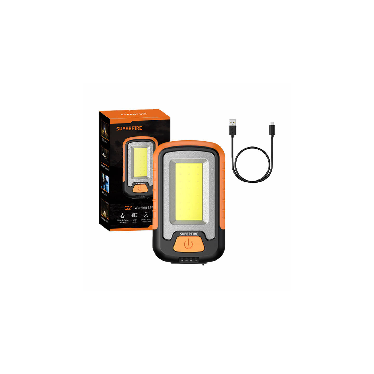 Superfire G21 workshop flashlight, 650lm, USB