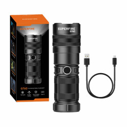View product Superfire GT60 flashlight - 2600 lm, 2 modes, USB-C