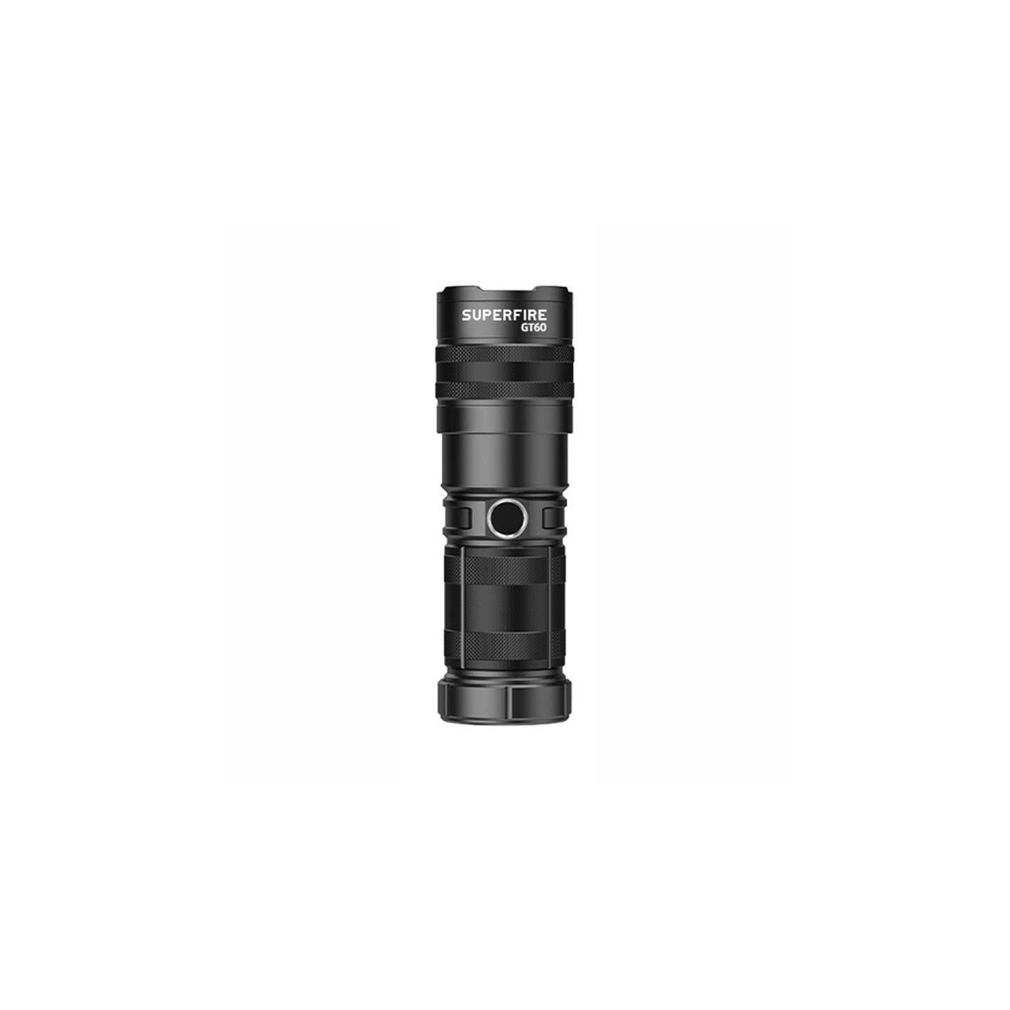Superfire GT60 flashlight - 2600 lm, 2 modes, USB-C