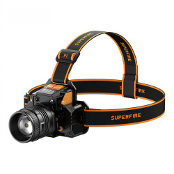 View product Superfire HL58 headlamp flashlight, 350 lm, USB, 3 modes, 200m