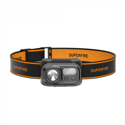 View product Superfire HL23 headlamp flashlight, 220 lm, USB-C, powerbank