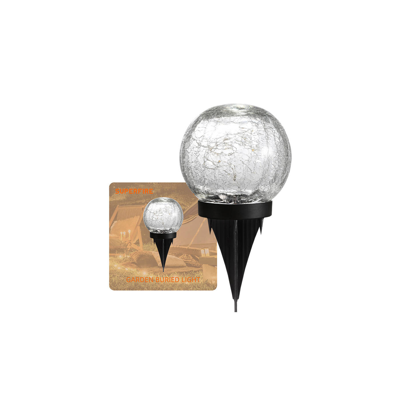 Garden solar lamp Superfire FF16-A, 600mAh