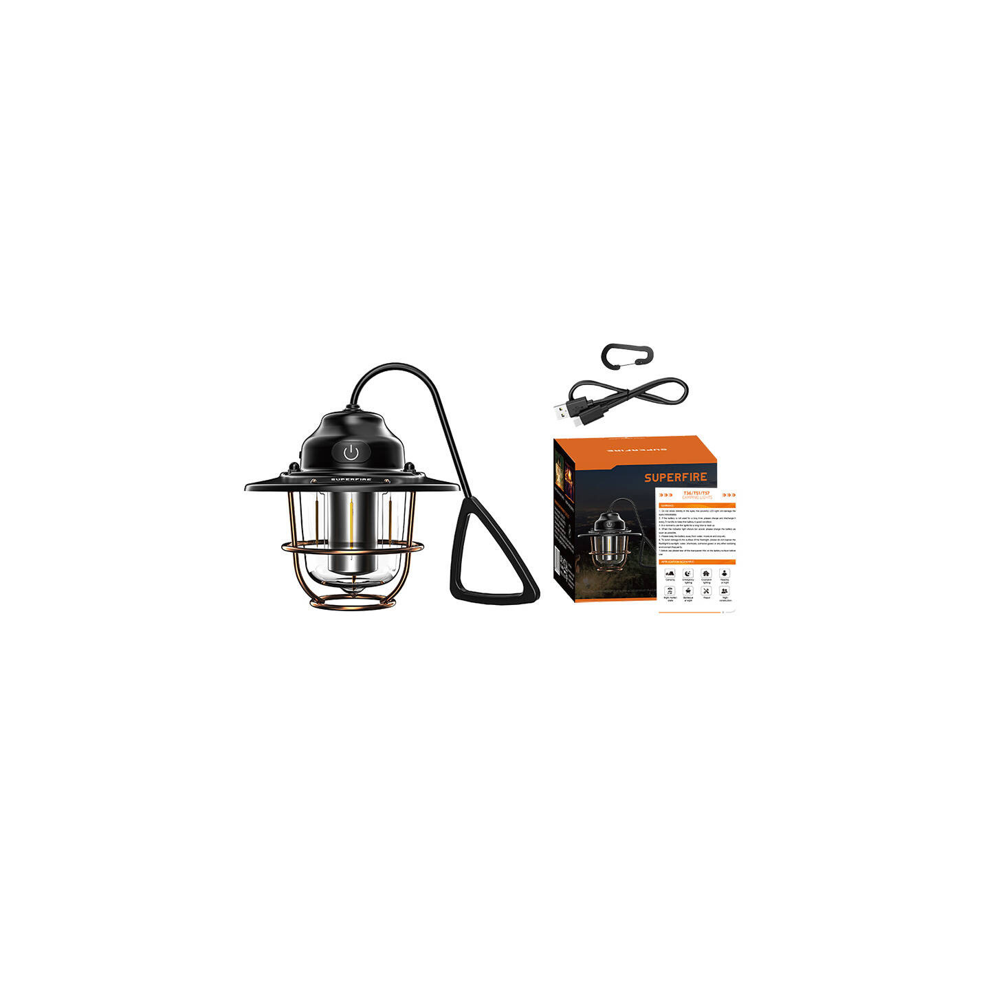 Superfire T57 camping lamp, 7 modes