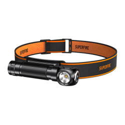 View product Superfire TH04 2-in-1 headlamp flashlight, 600 lm, USB-C, 5 modes, 150 m