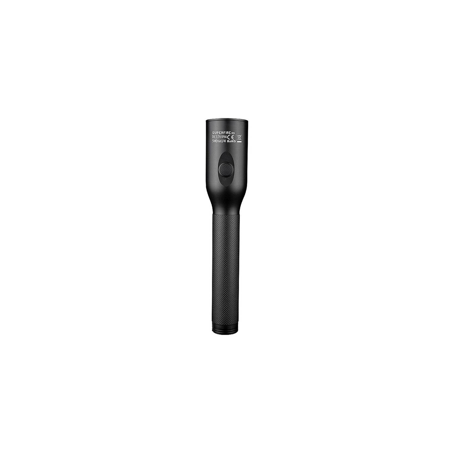 Superfire D6 flashlight, 220 lm, 210 m range, 4 modes