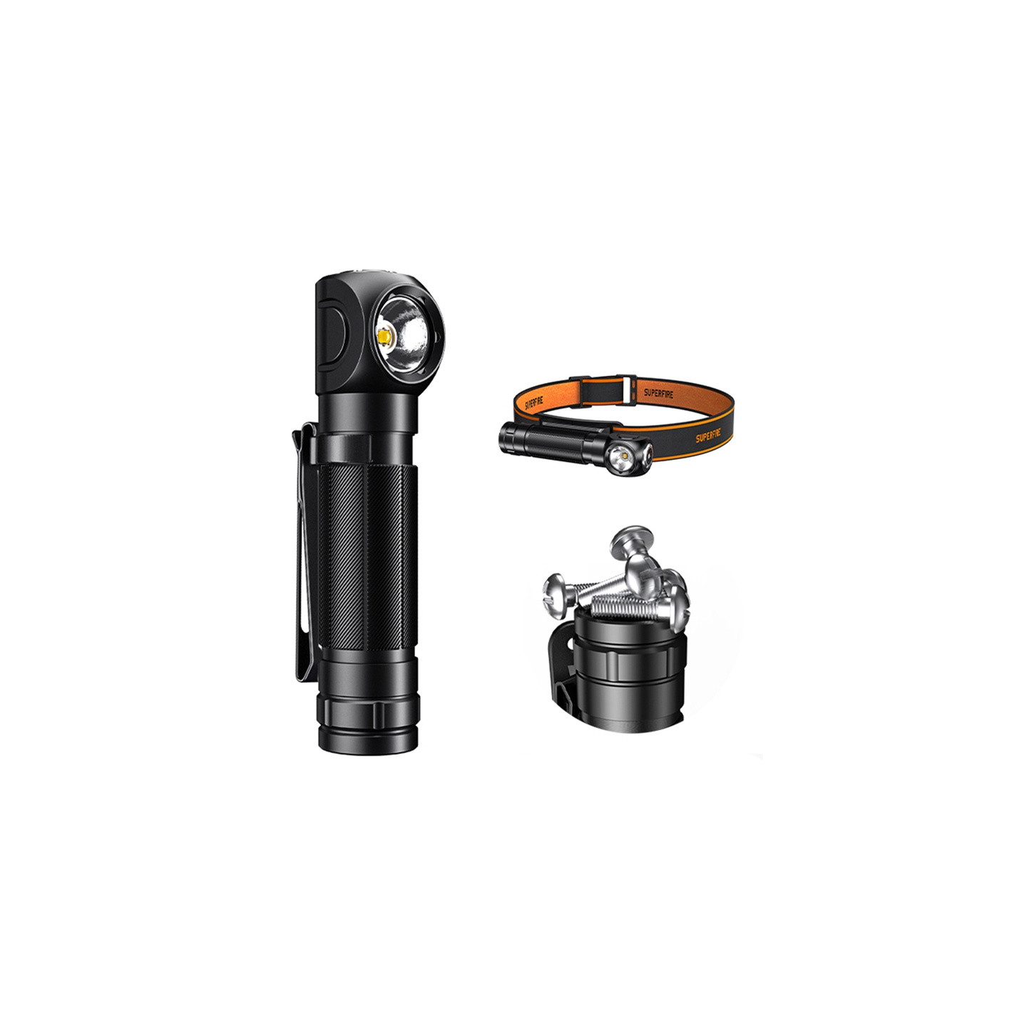 Superfire TH04-S,1000lmm USB-C headlamp flashlight