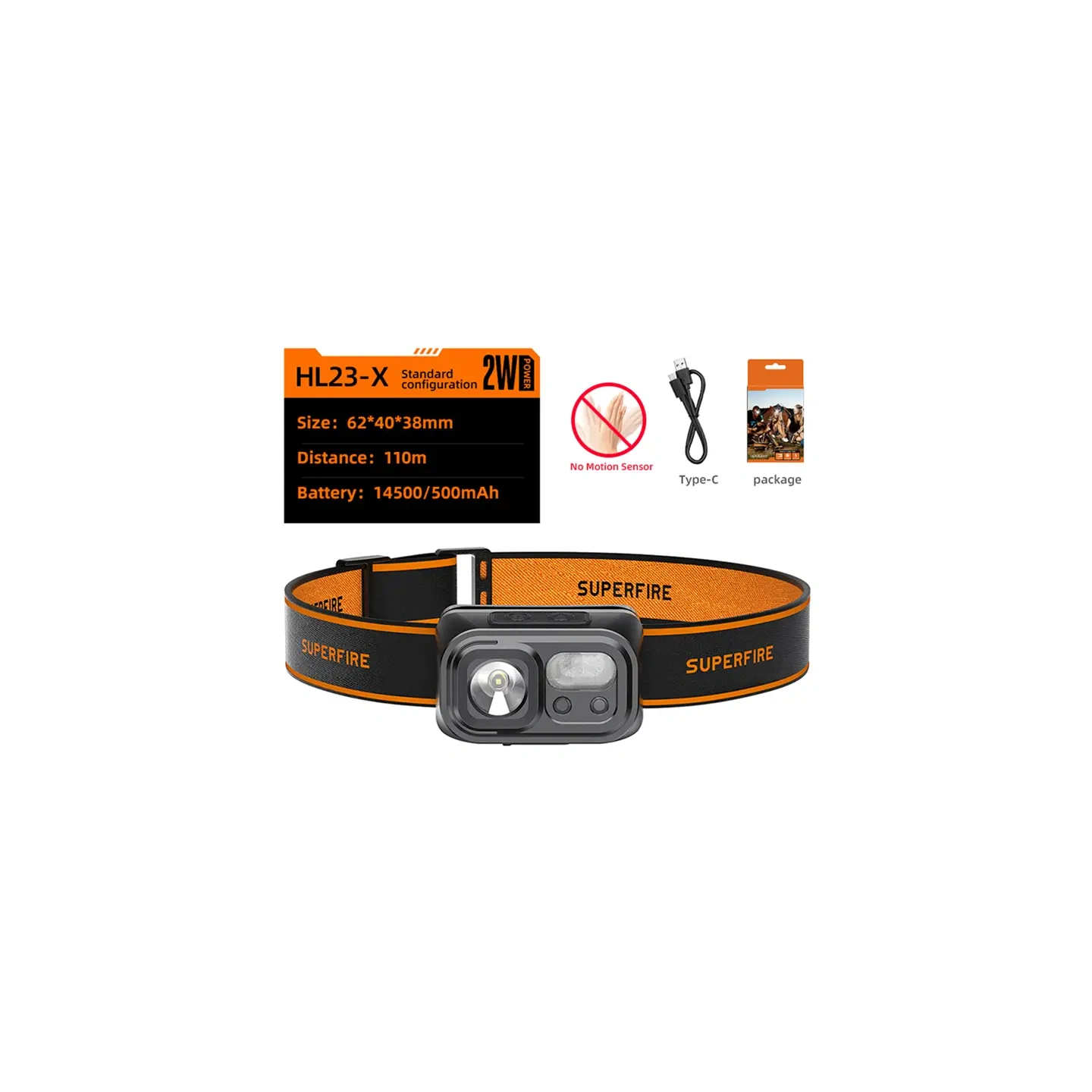 Superfire HL23-X headlamp flashlight