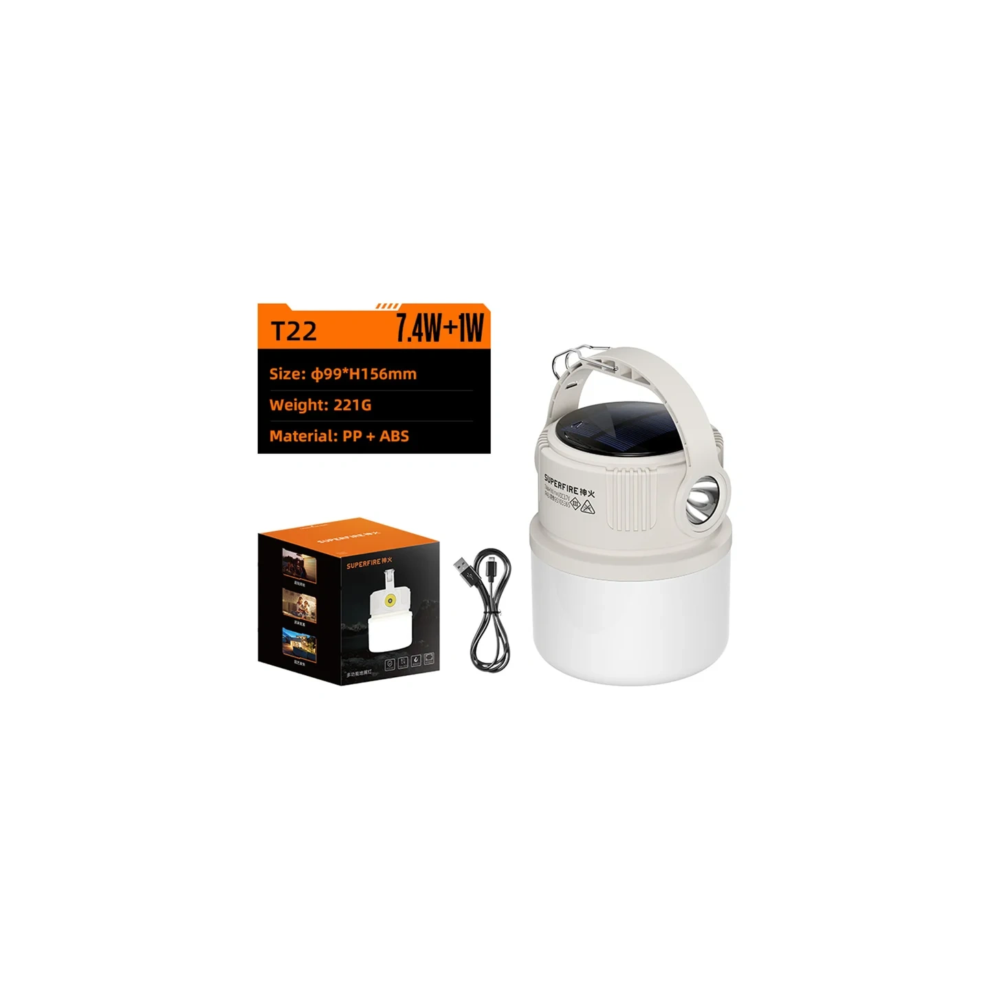 Lampka kempingowa T22 Superfire