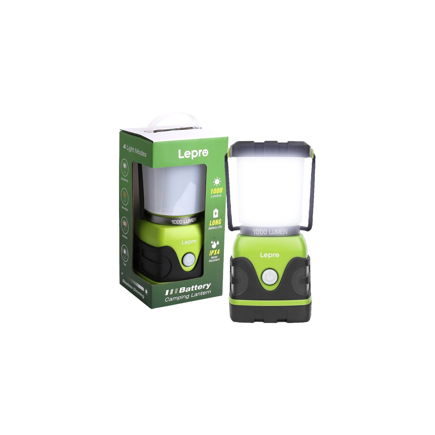 LEPRO 3300002 1000-lumen battery-powered camping lamp