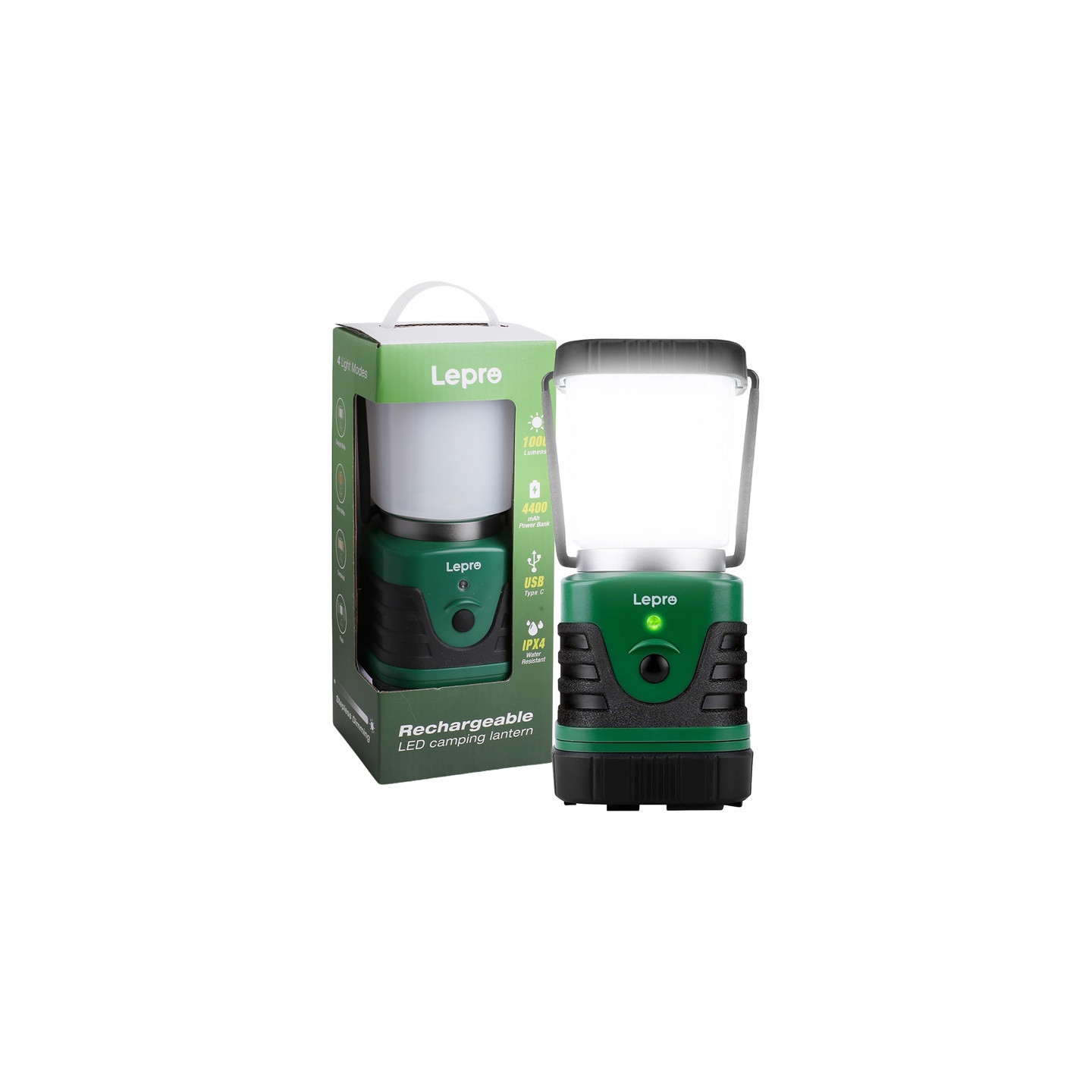 LEPRO 3300008 Camping Lamp, 1000 lm, 3600 mAh