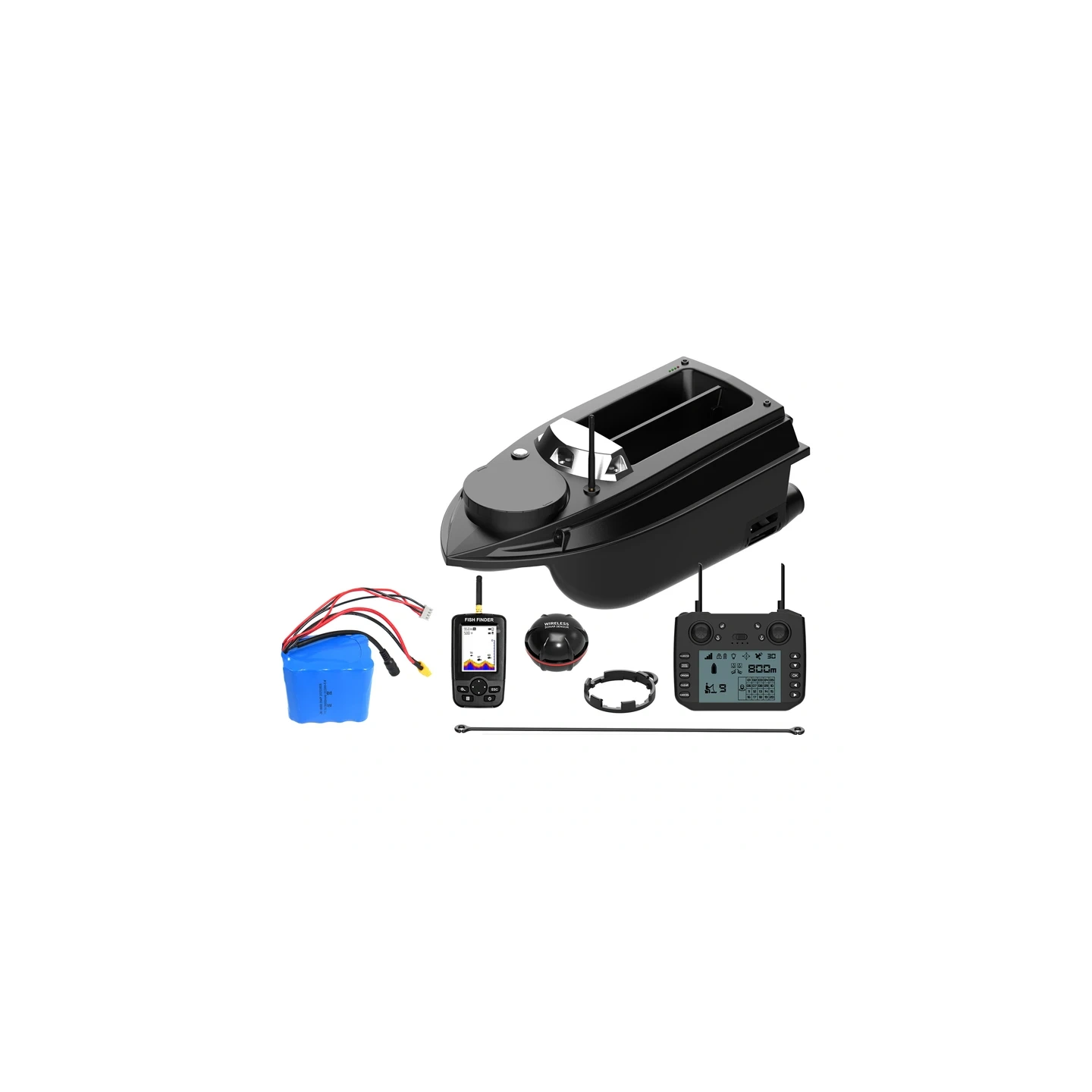 FLYTEC V030 Bait Boat with Finder + Battery