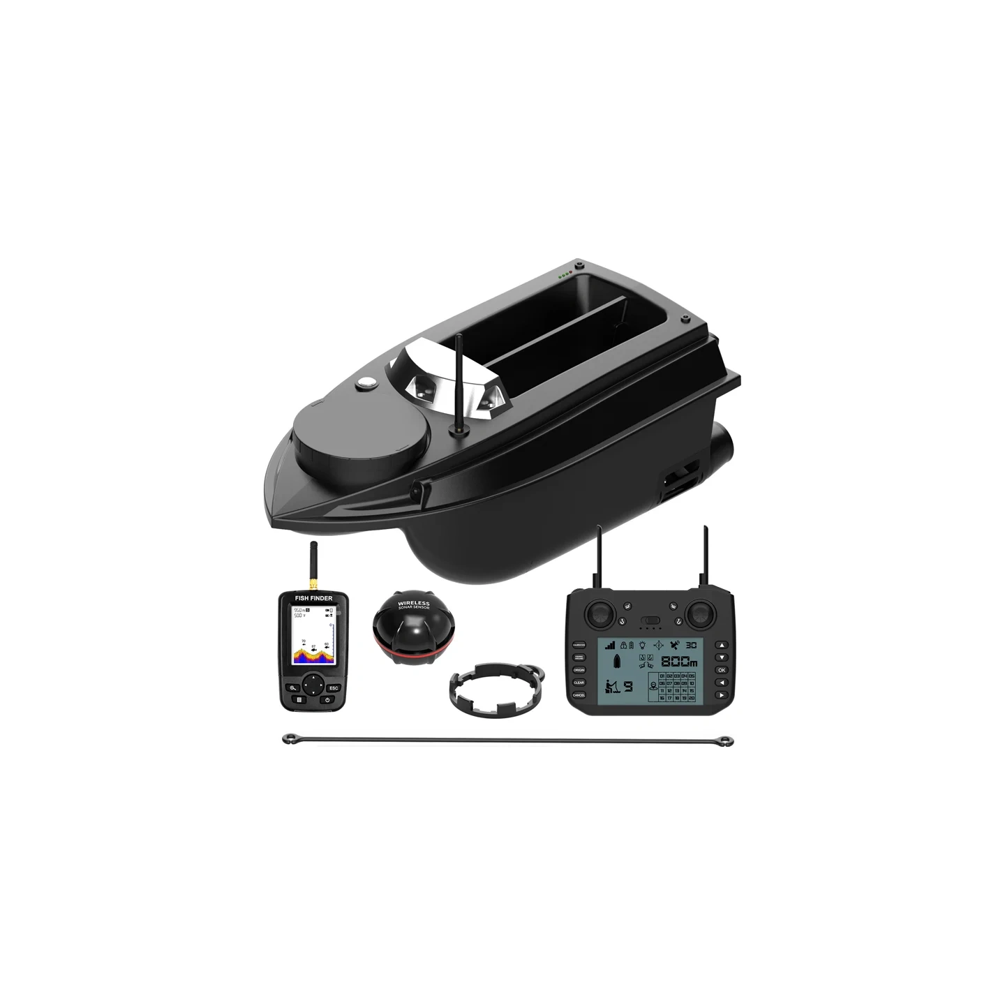 FLYTEC V030 Bait Boat with Finder + Battery