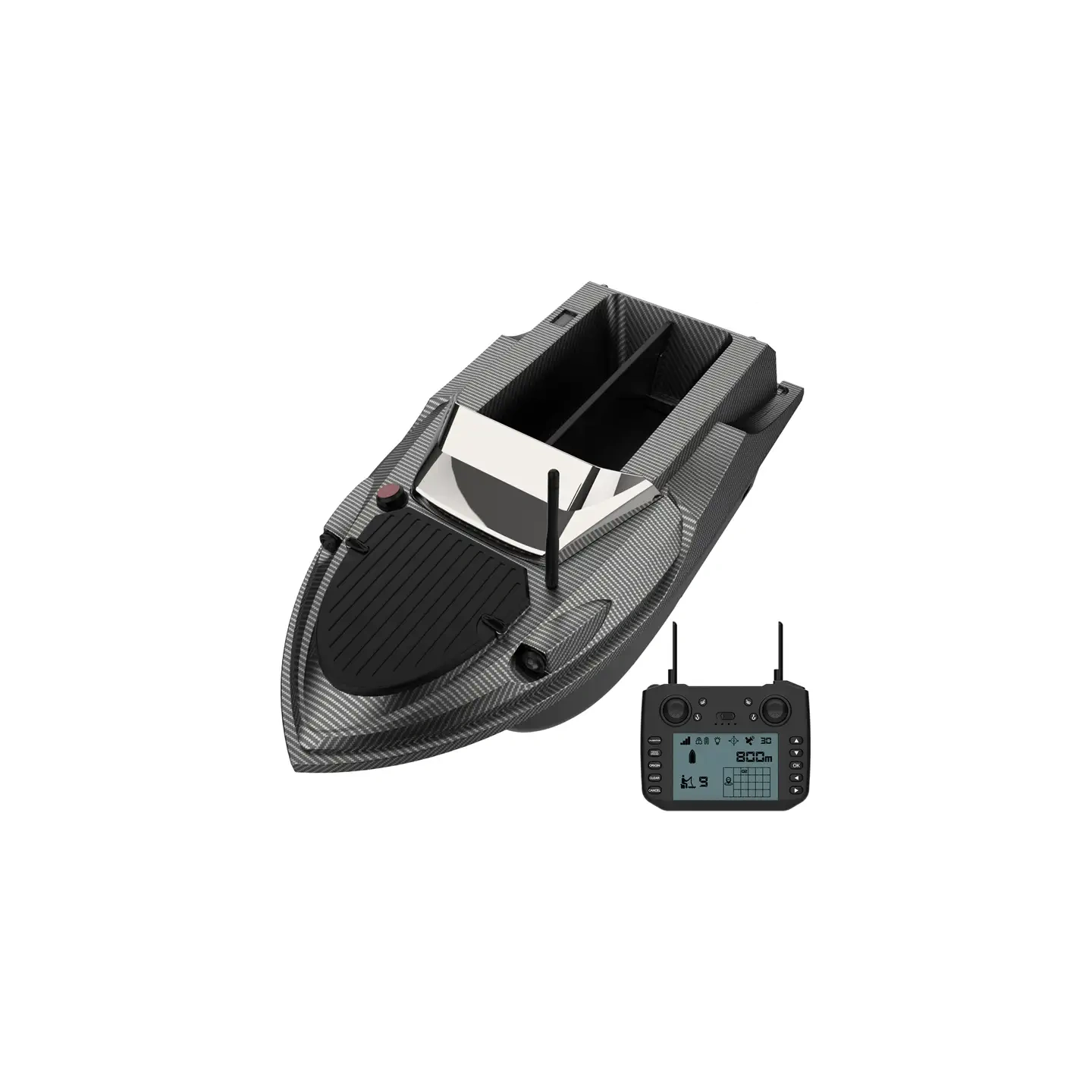 FLYTEC V080 Bait Boat with Finder + Battery