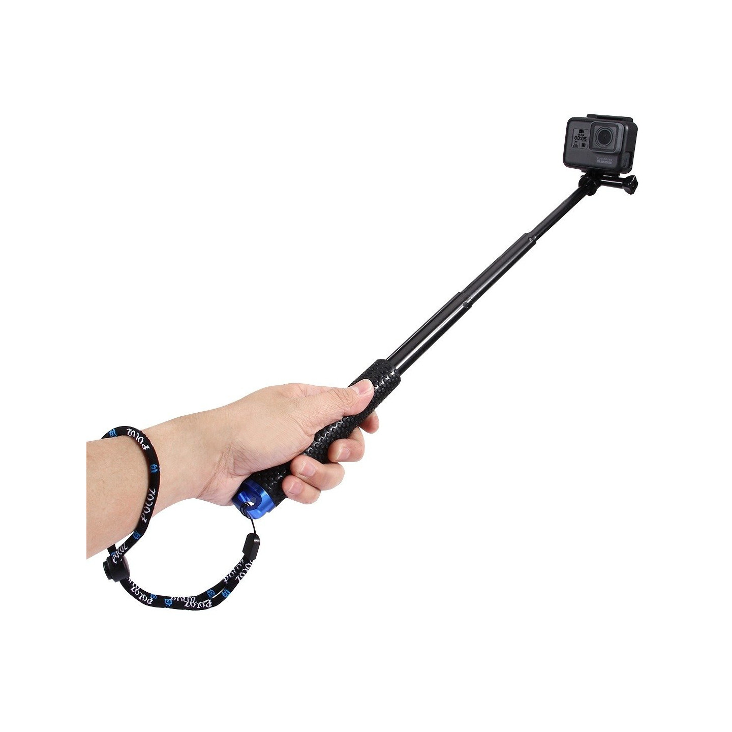 Selfie Stick Puluz for sports cameras (DJI, GoPro, Insta360)(black)