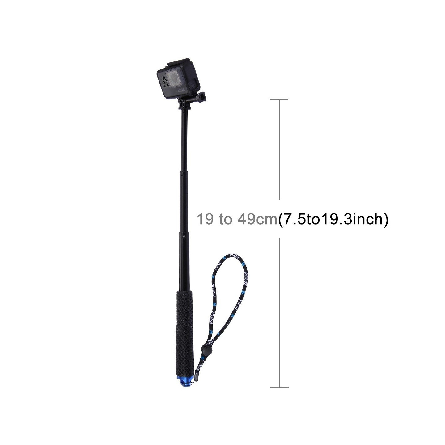 Selfie Stick Puluz for sports cameras (DJI, GoPro, Insta360)(black)