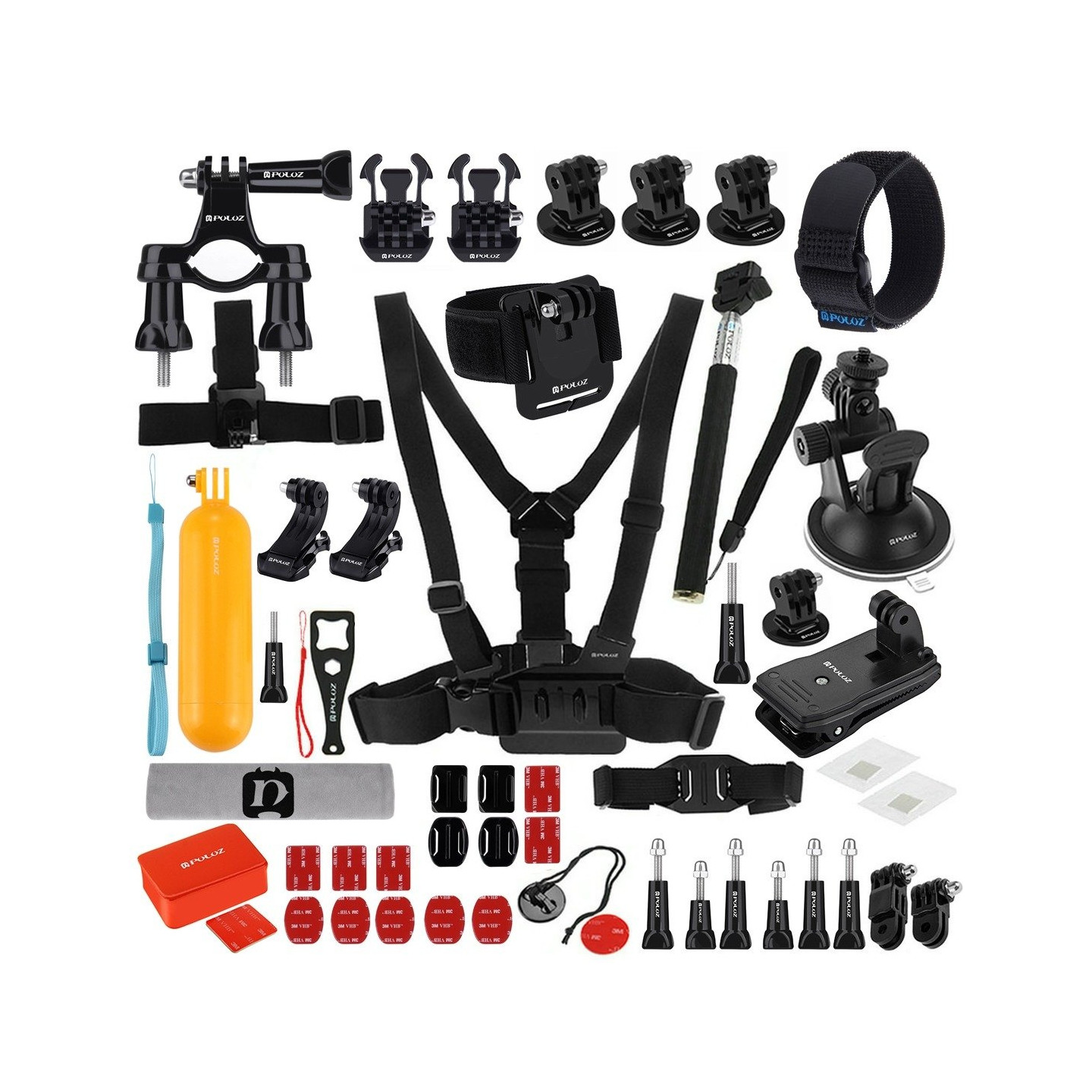 Set of 53 Puluz accessories for sports cameras PKT16