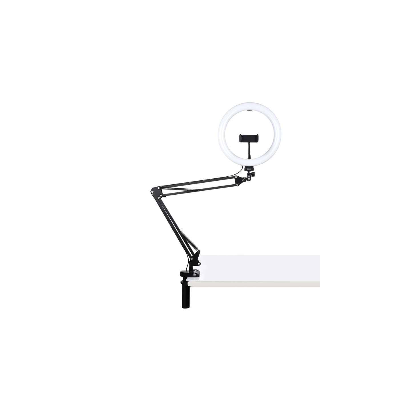 Desktop arm stand Puluz with 26cm LED Vlogging Ring PKT3090B