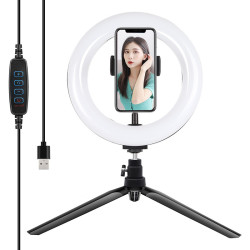 View product Tripod Mount Puluz with 20cm LED Ring Vlogging PKT3073B